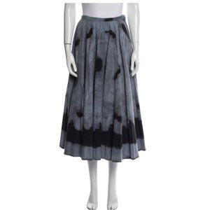 Christian Dior Denim Pleated Skirt